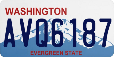 WA license plate AVQ6187