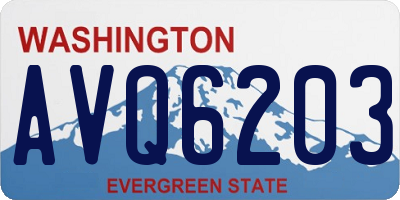 WA license plate AVQ6203
