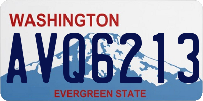 WA license plate AVQ6213