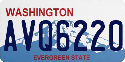 WA license plate AVQ6220