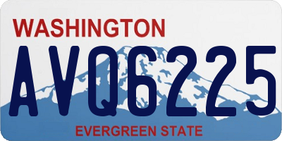 WA license plate AVQ6225