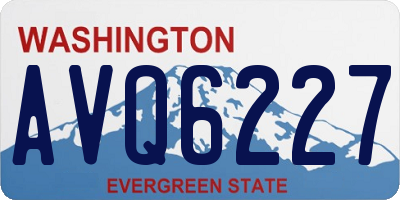 WA license plate AVQ6227