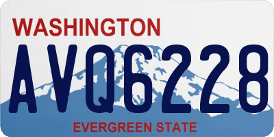 WA license plate AVQ6228