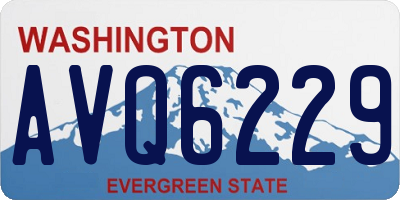 WA license plate AVQ6229