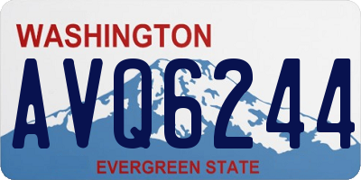 WA license plate AVQ6244