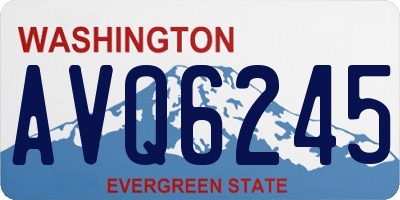 WA license plate AVQ6245