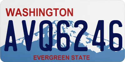 WA license plate AVQ6246