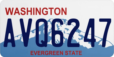 WA license plate AVQ6247