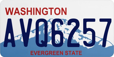 WA license plate AVQ6257