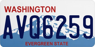 WA license plate AVQ6259
