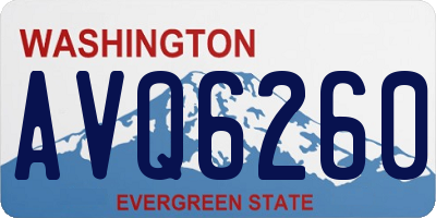WA license plate AVQ6260