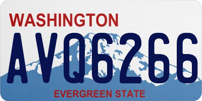 WA license plate AVQ6266