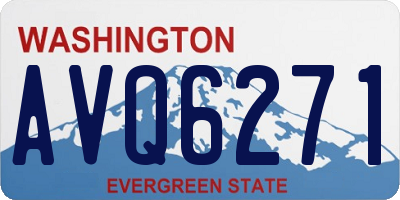 WA license plate AVQ6271
