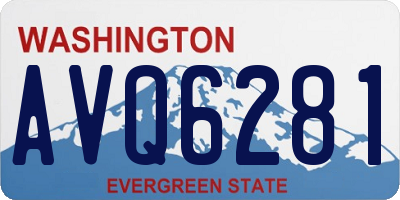 WA license plate AVQ6281