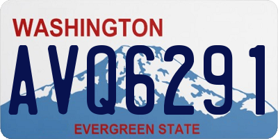 WA license plate AVQ6291