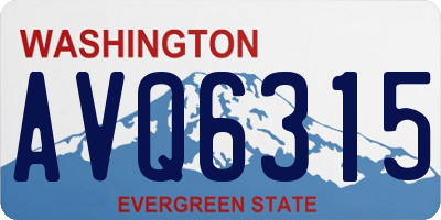 WA license plate AVQ6315