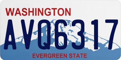WA license plate AVQ6317