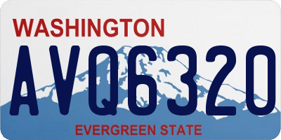 WA license plate AVQ6320