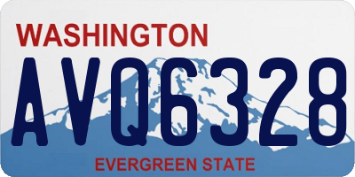 WA license plate AVQ6328