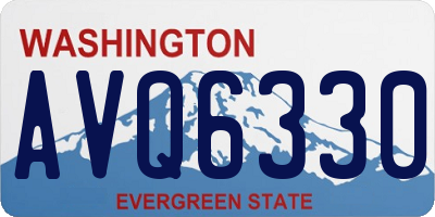 WA license plate AVQ6330