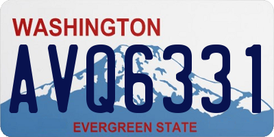 WA license plate AVQ6331