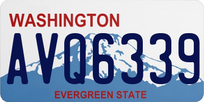 WA license plate AVQ6339