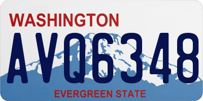 WA license plate AVQ6348
