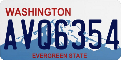 WA license plate AVQ6354