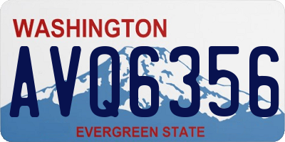 WA license plate AVQ6356