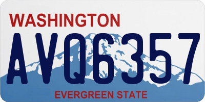 WA license plate AVQ6357