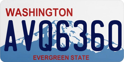 WA license plate AVQ6360