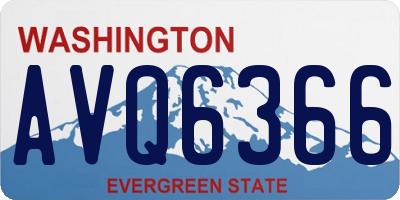 WA license plate AVQ6366
