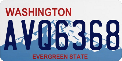 WA license plate AVQ6368