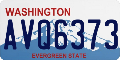 WA license plate AVQ6373