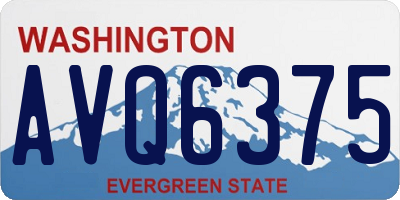 WA license plate AVQ6375