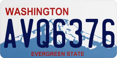 WA license plate AVQ6376