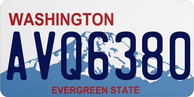 WA license plate AVQ6380