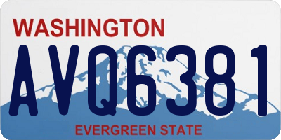 WA license plate AVQ6381
