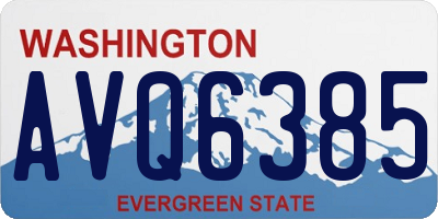 WA license plate AVQ6385