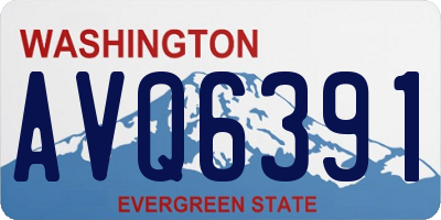 WA license plate AVQ6391