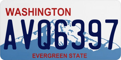 WA license plate AVQ6397