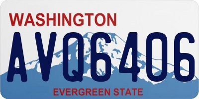 WA license plate AVQ6406
