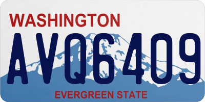 WA license plate AVQ6409