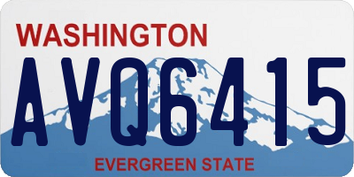 WA license plate AVQ6415