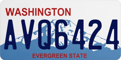 WA license plate AVQ6424