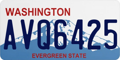WA license plate AVQ6425