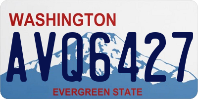 WA license plate AVQ6427