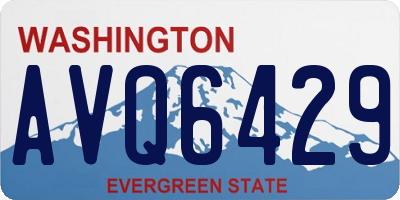 WA license plate AVQ6429