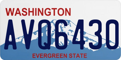 WA license plate AVQ6430