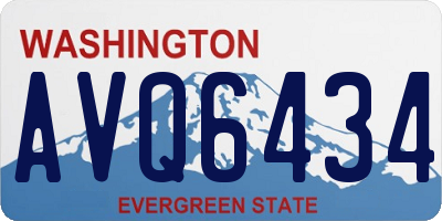 WA license plate AVQ6434